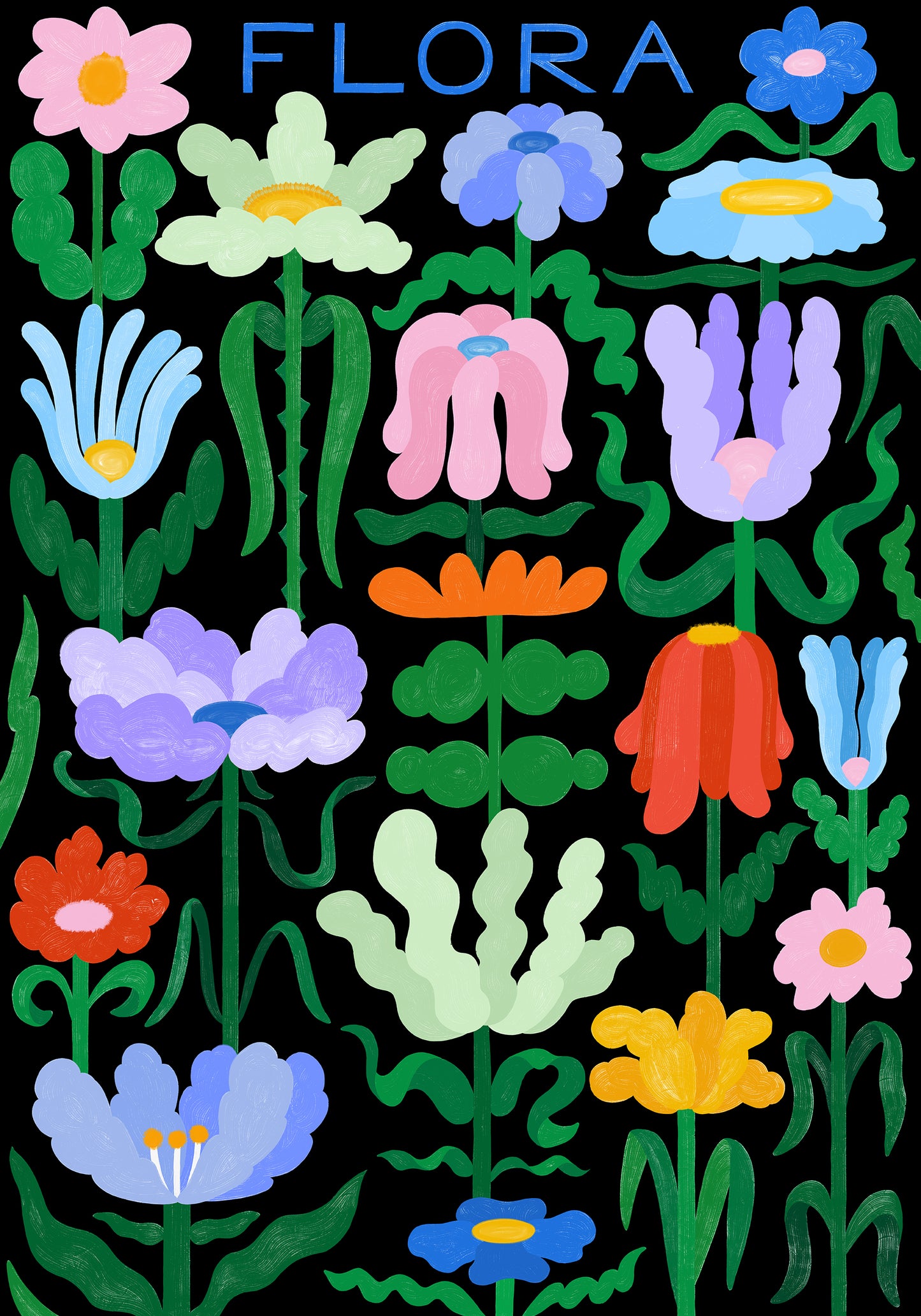 Flora On Black