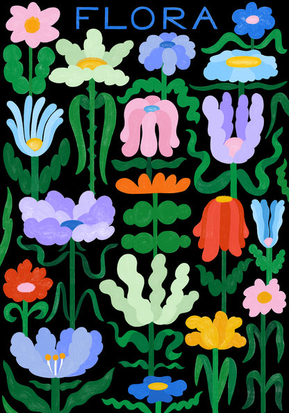Flora On Black